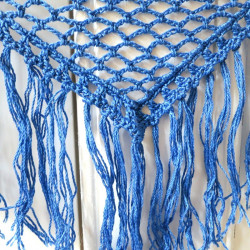 Châle "la pêcheresse bleue"