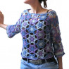 Pull Granny au crochet "Galaxie"