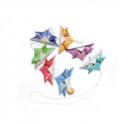 Guirlande origami kabuto casque de samouraï