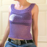 Débardeur au crochet violet