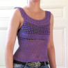 Débardeur au crochet violet
