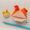 Poule en origami