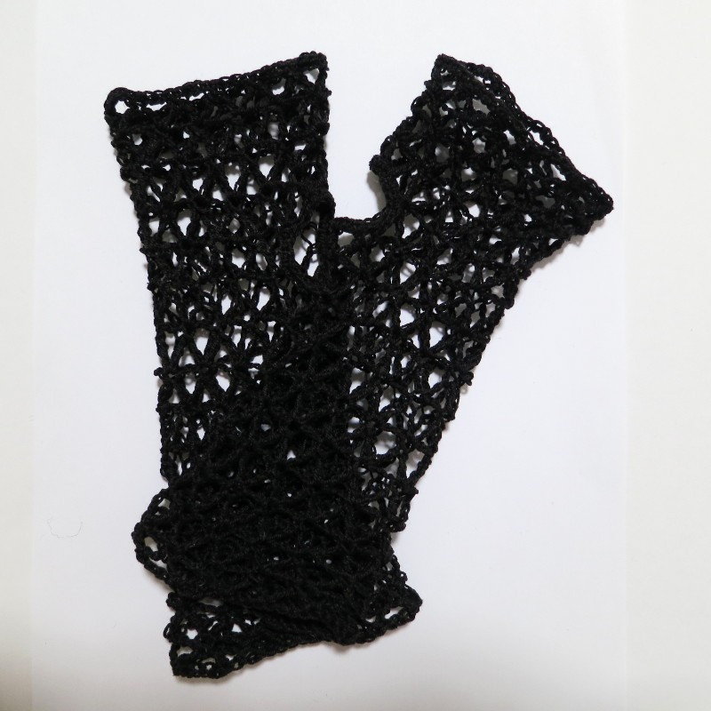 Mitaines Tricotées Noires Avec Trou Pour Pouce - Chaudes, Douces, Parfaites Pour écrire, Taper, Conduire L'hiver