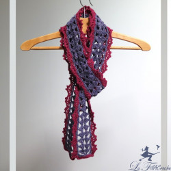 Echarpe au crochet bicolore: Sylphe