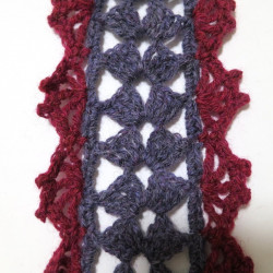 Echarpe au crochet bicolore: Sylphe