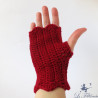 Mitaines rouges au crochet