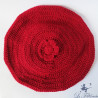 Béret rouge au crochet