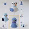 Guirlande oiseaux au crochet: Léon