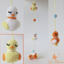 Guirlande oiseaux au crochet: Clémentine