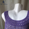 Débardeur Top au crochet violet