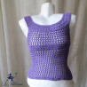 Débardeur Top au crochet violet