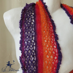 Echarpe en maille multicolore