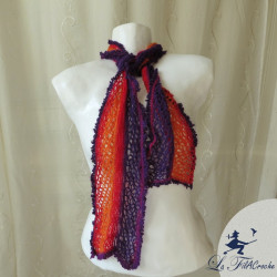 Echarpe mailles au crochet