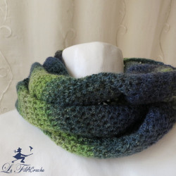 Snood en laine tricoté main