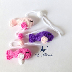 Guirlande pour bébé au crochet poissons: Téthys