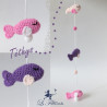 Guirlande pour bébé au crochet poissons: Téthys