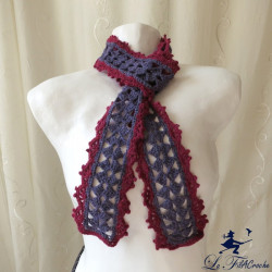 Echarpe bicolore au crochet: Sylphe