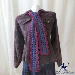 Echarpe bicolore au crochet: Sylphe