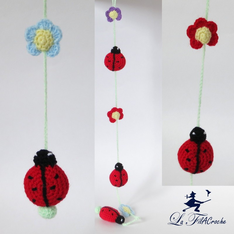Guirlande de coccinelles cadeau naissance bébé