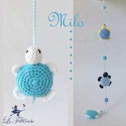 Guirlande de Tortues bleues au crochet