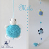 Guirlande de Tortues bleues au crochet
