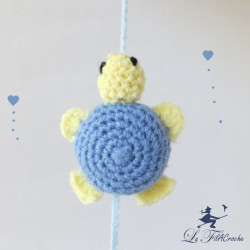Guirlande de Tortues bleues au crochet