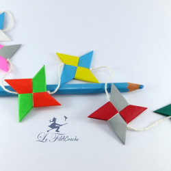 Guirlande d'étoiles en origami: Shurikens