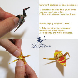 déployer les ailes d'une grue en origami