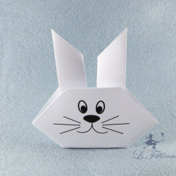 Marque-places tête de lapin en origami