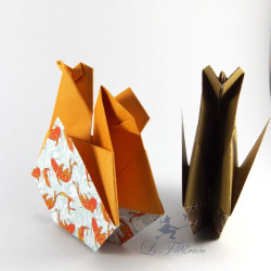 Poules de Pâques en origami