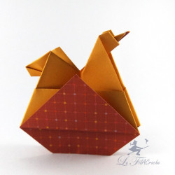 Poules de Pâques en origami
