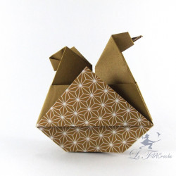Poules de Pâques en origami