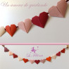 Guirlande de coeurs en origami