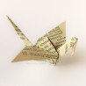 Grue Origami en feuille de livre