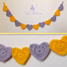 Guirlande de coeurs au crochet