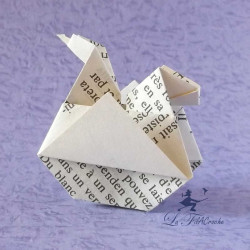 Poule en origami