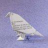 Oiseau origami en feuille de livre.