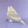 Oiseau plié en papier de livre