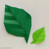 Feuilles origami nervurées en papier