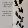 Guirlande horizontale de corbeaux en origami