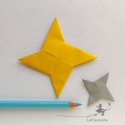 pliage de shuriken en papier