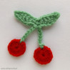 Appliqué cerises à coudre