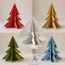 Décoration sapins de Noël en papier