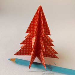 Sapin de Noël en papier origami