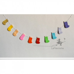 Guirlande de chaussettes en origami