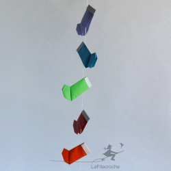 Guirlande de chaussettes de Noël en papier