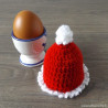 Cache-oeuf bonnet de Noël au crochet