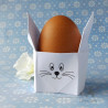 Coquetier lapin blanc en origami