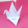 Marque-places mariage grues blanches