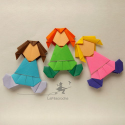 Poupées demoiselles en origami